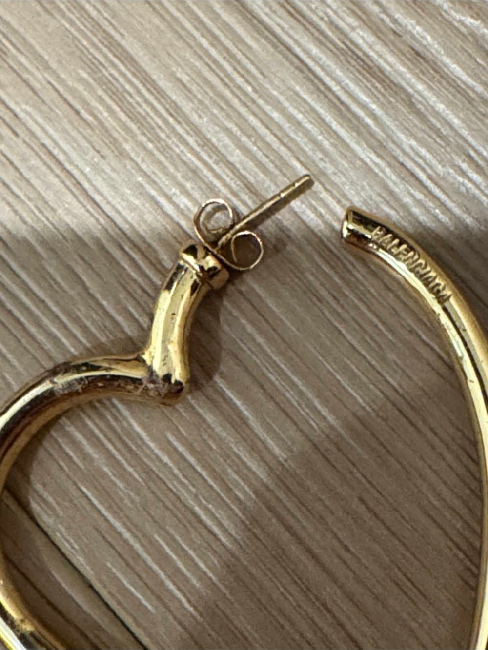 Gold Heart-Shaped Hoop Earrings for Women